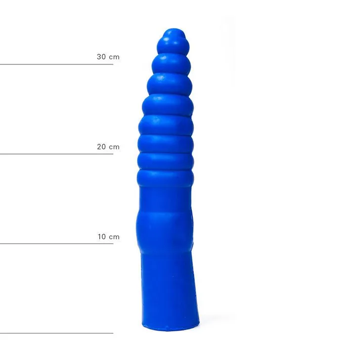 All Black Dildos | All Blue - Anaal Dildo - 33 x 6 cm - Blauw