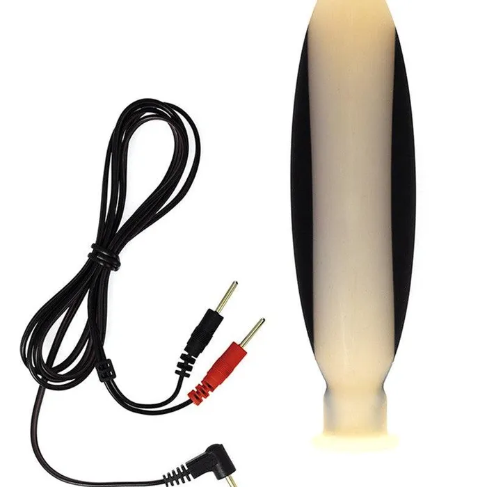 Anal Rimba Electro Play Rimba Electro Sex Siliconen Dildo Plug Groot bipolair 155 mm