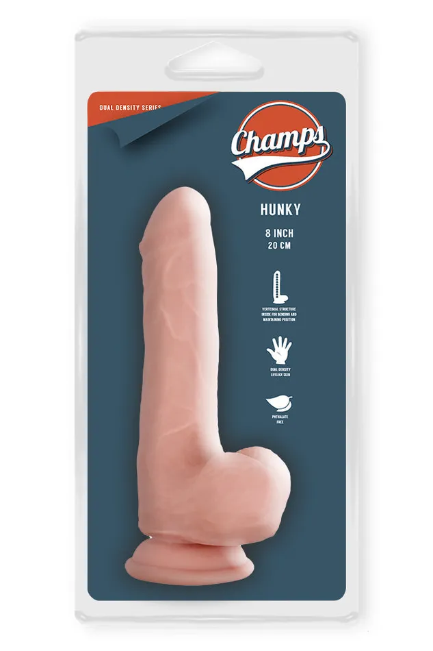 Champs Dildos | Champs - Hunky - Dual Density Dildo - 20 x 4 cm - Lichte Huidskleur