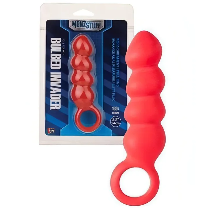 Menz Stuff Bulbed Invader Catena anale con anello per il mantenimento Vibrators