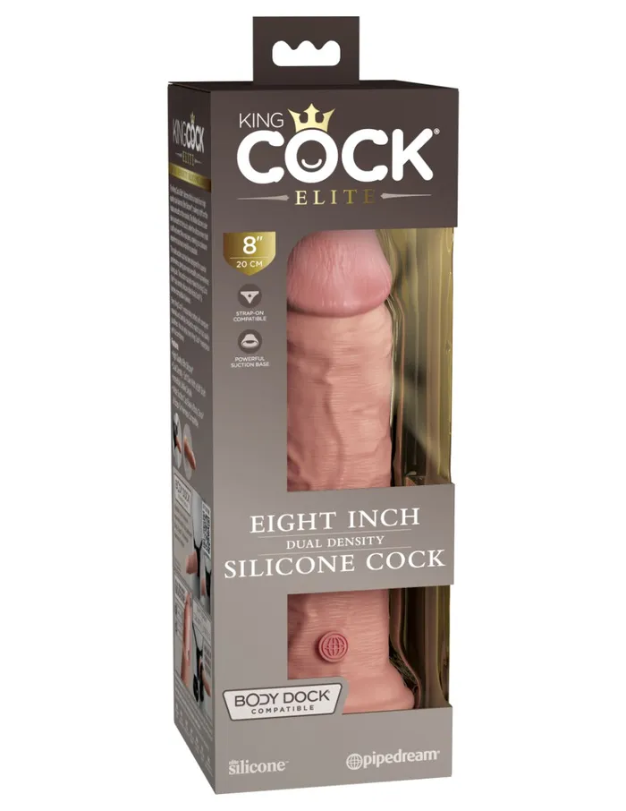 Pipedream Dildos | Pipedream - King Cock - Dual Density Dildo - 20,5 cm - Lichte Huidskleur