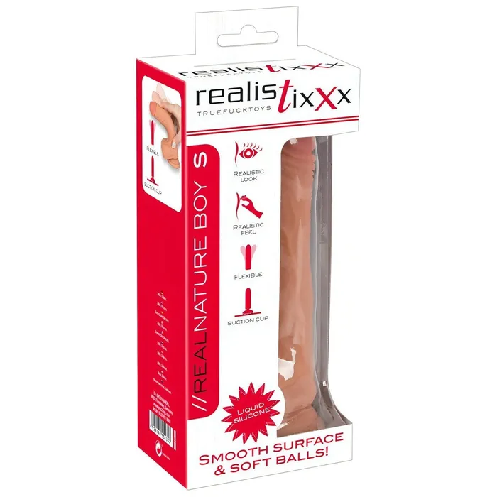 RealistiXXX Dildos | Fallo in Silicone Real Nature Boy 18.7 cm - Rosa Carne