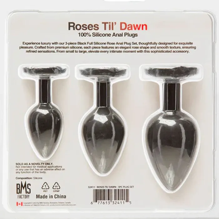 Roses Til`Dawn Silicone Anal Plug Set | BMS Enterprises Anal