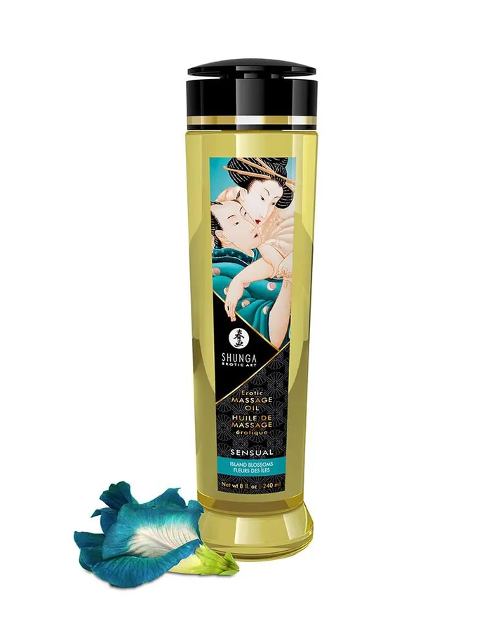 Vibrators Shunga Shunga Massageolie Sensual Island Flowers 240 ml