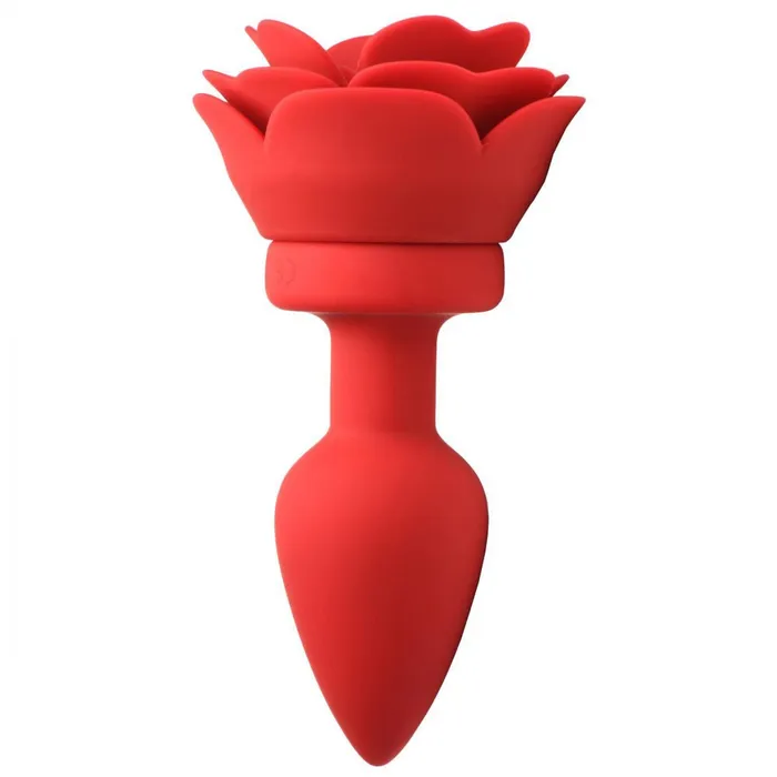 28x Silicone Vibrating Rose Anal Plug With Remote | XR Brands Male Sex Toys