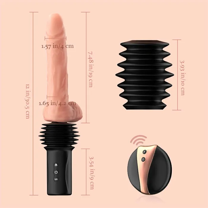 6 In 1 Thrusting Heating Sex Machine with Realistic Dildo | Lovetoyshub Female Sex Toys