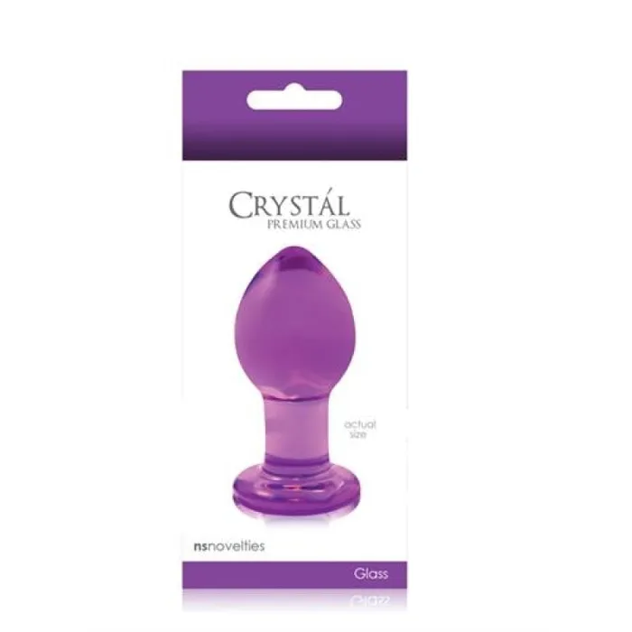 Anal | nsnovelties Crystal Premium Glass Plug - Medium - Clear Purple