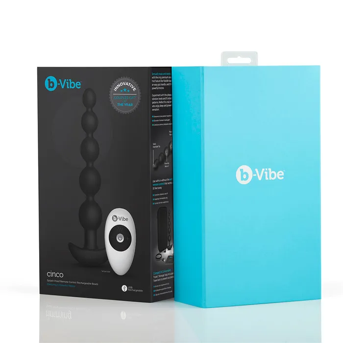 b-Vibe Anal | b-Vibe Cinco Beads - Black