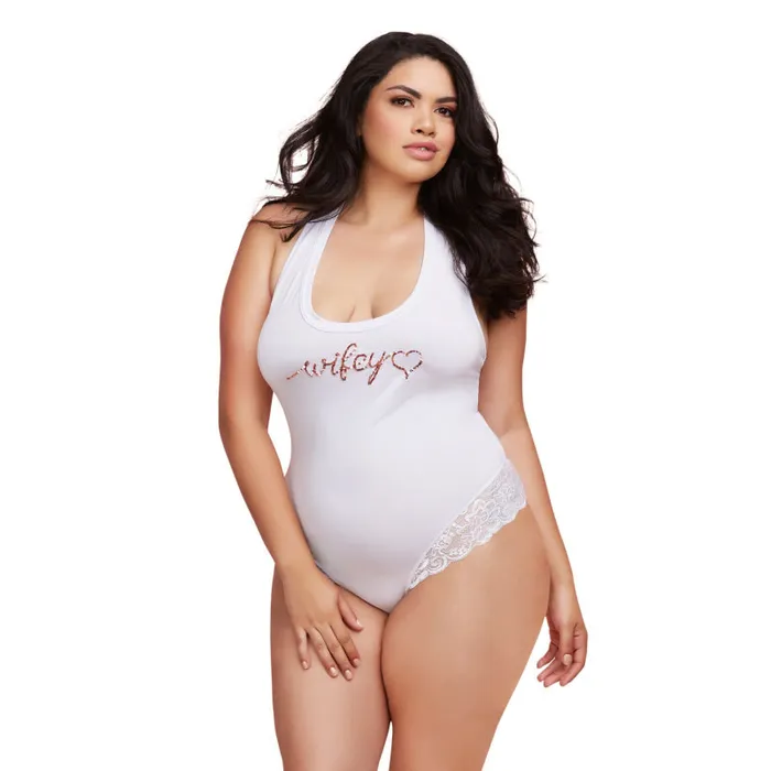 Bride Bodysuit 2x White Dreamgirl Teddies And Bodies