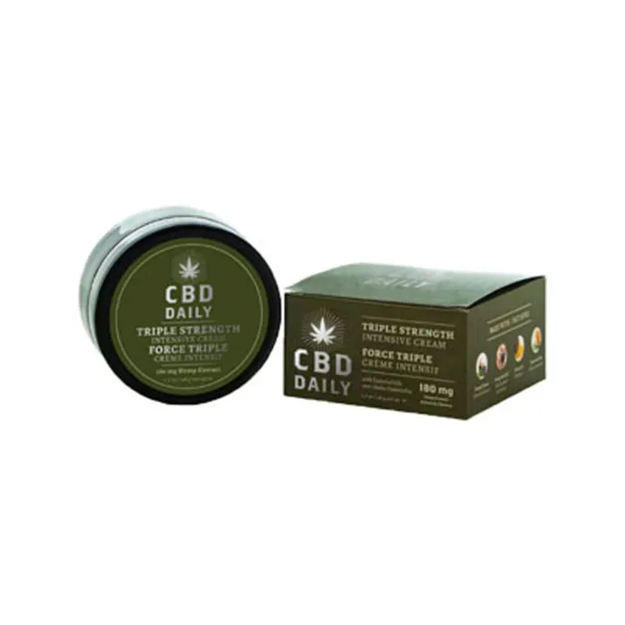 Cbd Daily Triple Strength Intensive Cream 17 Fl Oz 180mg Earthly Body Vibrators