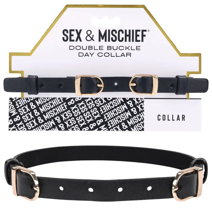 Couples Sportsheets Sex Mischief Double Buckle Day Collarss09854