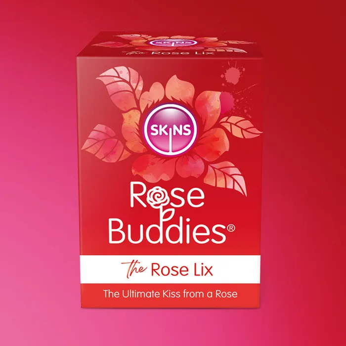 Creative Conceptions Vibrators | Skins Rose Buddies - The Rose Lix - Red USB Rechargeable Flicking Rose Stimulator