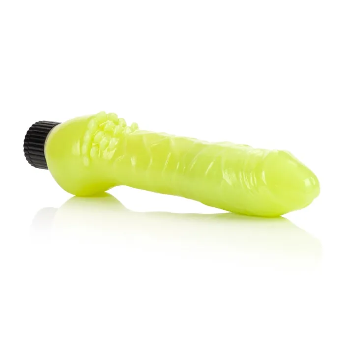 Dildos | CalExotics Glow-in-the-Dark Jelly Penis Vibe 7 Inches - Green