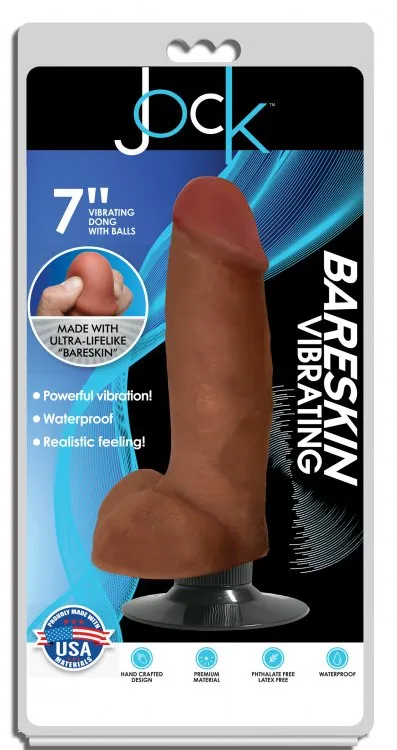 Dildos | CURVE NOVELTIES Jock Bareskin Vibrating Latte Dildo W/ Balls