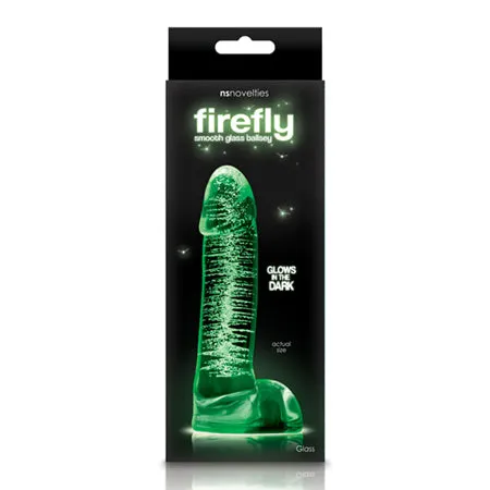 Firefly Smooth Glass Ballsey 4 in Dildo Clear NS Novelties Dildos