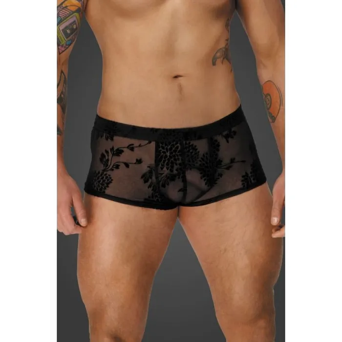 Flock Embroidery Short-Shorts | Noir Vibrators