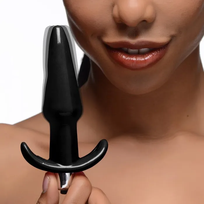 Frisky Thrilling Noir Smooth Vibrating Anal Plug Black XR Brands Anal