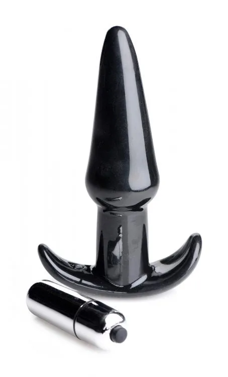 Frisky Thrilling Noir Smooth Vibrating Anal Plug Black | XR Brands Anal