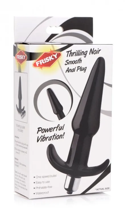 Frisky Thrilling Noir Smooth Vibrating Anal Plug Black | XR Brands Anal