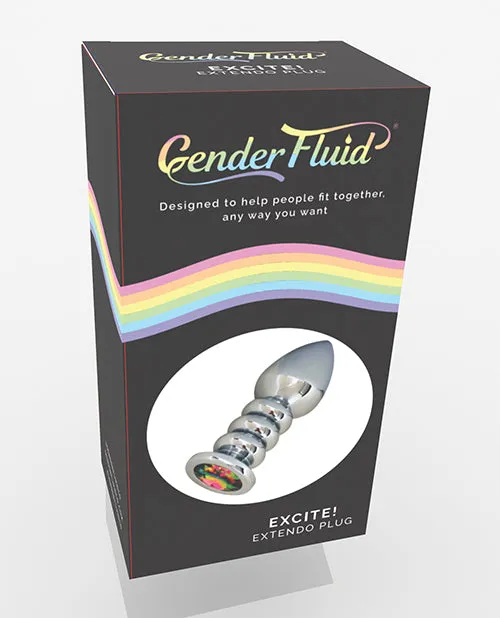 Gender Fluid Excite Extendo Plug Silver Thank Me Now Anal