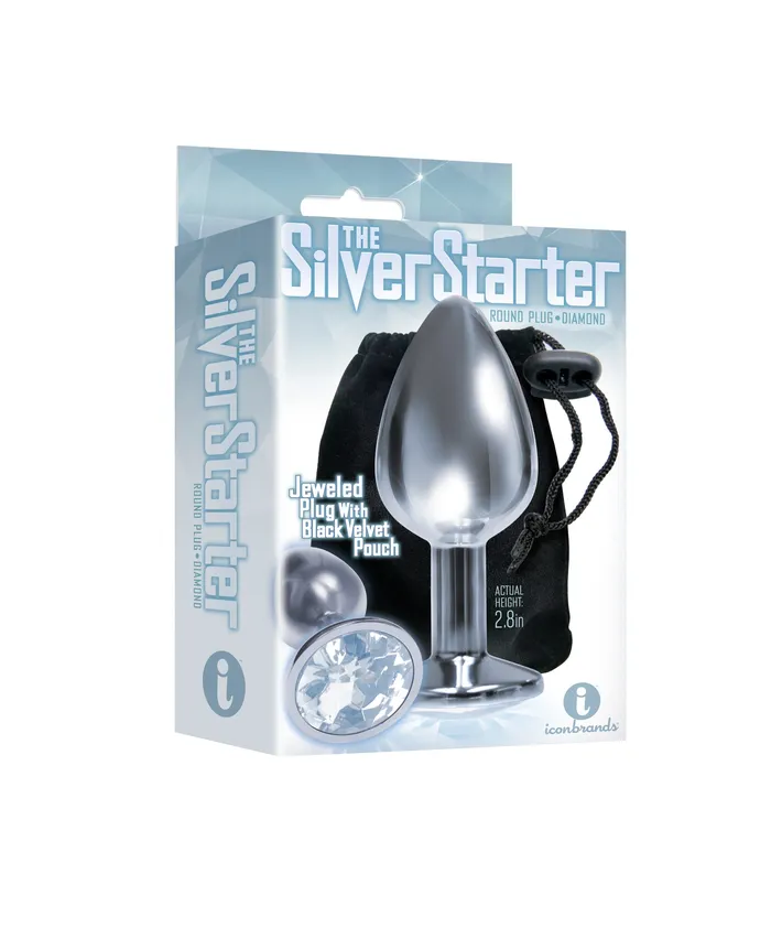 Icon Brands Anal The 9s the Silver Starter Bejeweled Stainless Steel Plug