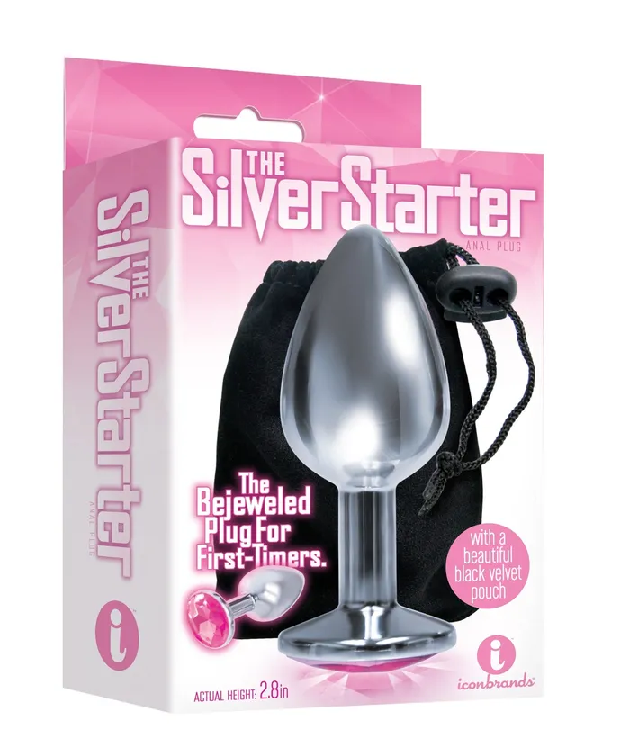 Icon Brands Anal | The 9's the Silver Starter Bejeweled Stainless Steel Plug