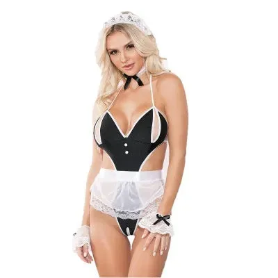 ItspleaZure Black Polyester Teddy for French Maid ItspleaZure Anal