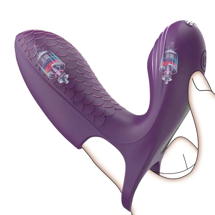 ItspleaZure Vibrators ItspleaZure Purple Fish Scale Finger Ring G Spot Massagers