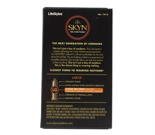 Lifestyle Condoms Female Sex Toys Lifestyles Skyn Large Lubricated Condoms 12 Pack