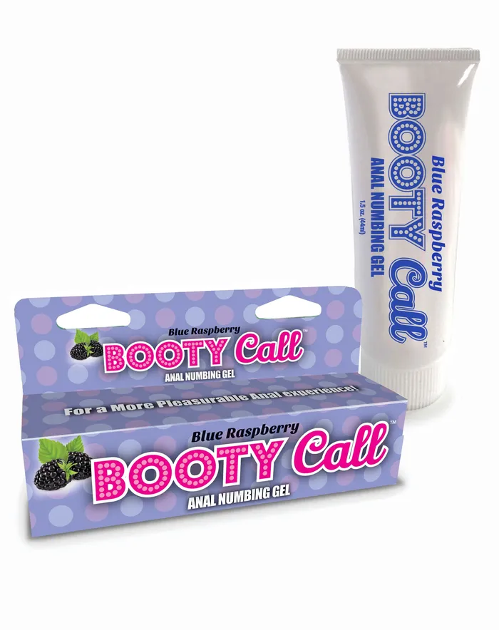 Little Genie Booty Call Anal Numbing Gel 15 Oz Blue Raspberry Anal