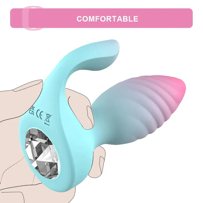 Lovetoyshub 2 In 1 Butt Plug 10 Vibration Remote Control Anal Clitoris Stimulator | Anal