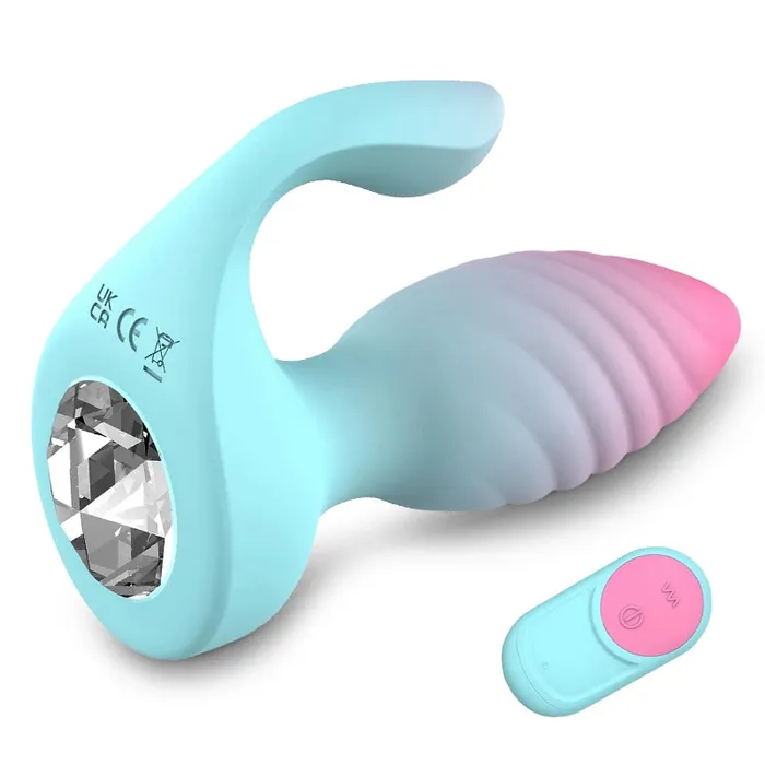 Lovetoyshub 2 In 1 Butt Plug 10 Vibration Remote Control Anal Clitoris Stimulator | Anal