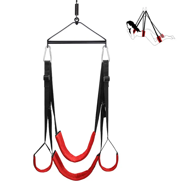 Lovetoyshub Male Sex Toys Adjustable 360 Spinning Swing With Steel Triangle Frame