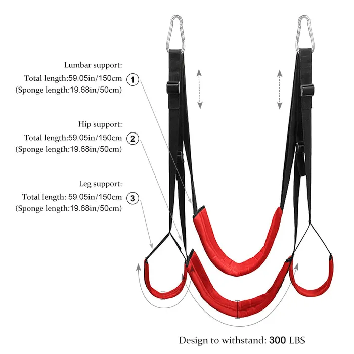 Lovetoyshub Male Sex Toys | Adjustable 360° Spinning Swing With Steel Triangle Frame