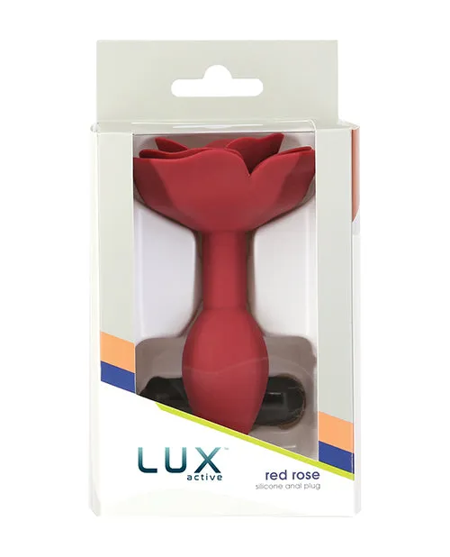 Lux Active Red Rose Silicone Anal Plug BMS Male Sex Toys