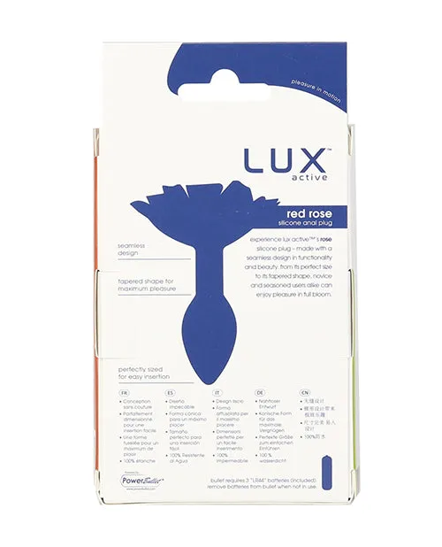 Lux Active Red Rose Silicone Anal Plug | BMS Male Sex Toys