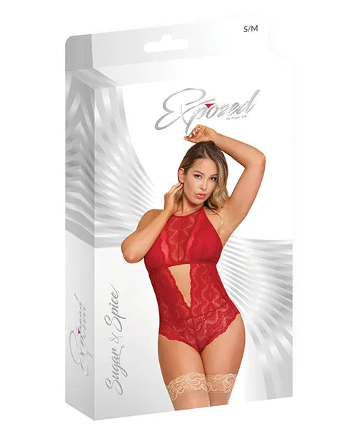 Magic Moments Int'l Vibrators | Sugar & Spice Teddy W/snap Crotch Red