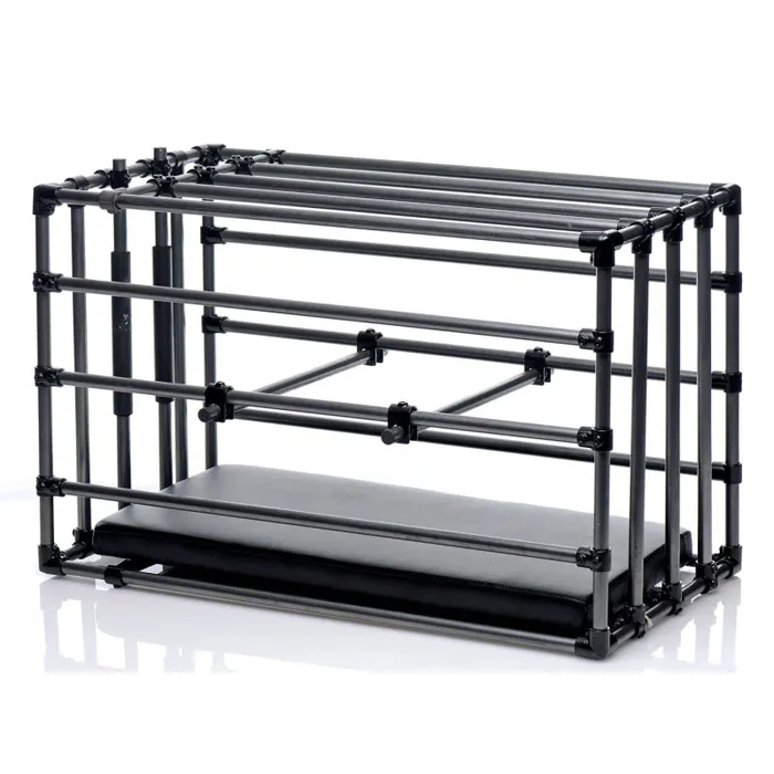 Male Sex Toys Kennel Adjustable Cage With Padded Board XR Brands Master Series