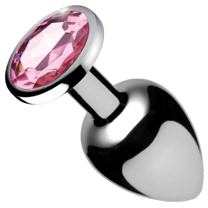 Male Sex Toys Pink Gem Anal Plug Large XR Brands Booty Sparks