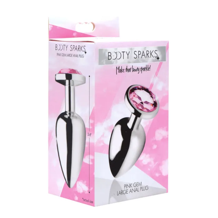 Male Sex Toys | Pink Gem Anal Plug - Large - XR Brands Booty Sparks