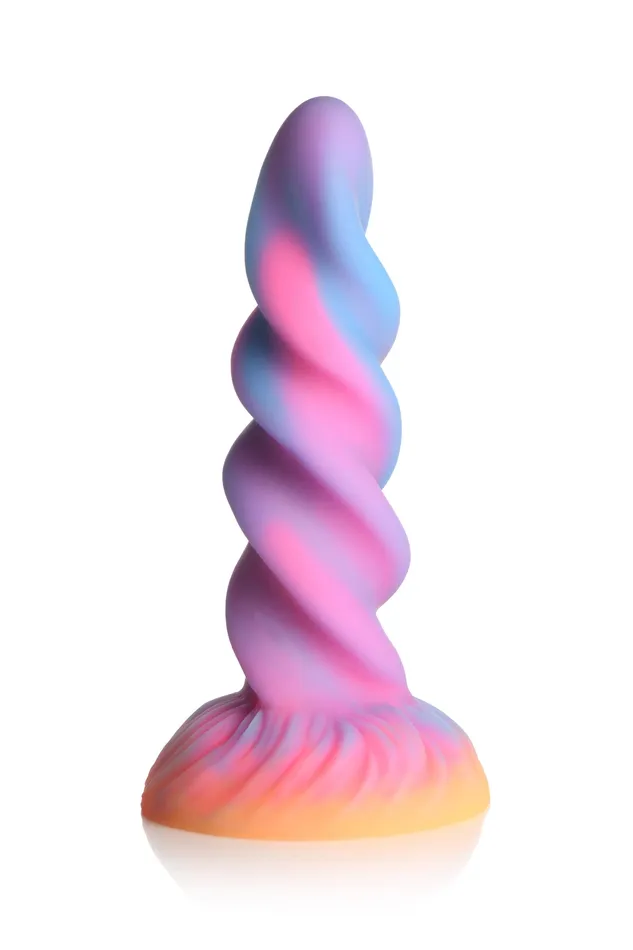 Moon Rider Unicorn Fantasy Ribbed Dildo Glow In The Dark XR Brands Female Sex Toys