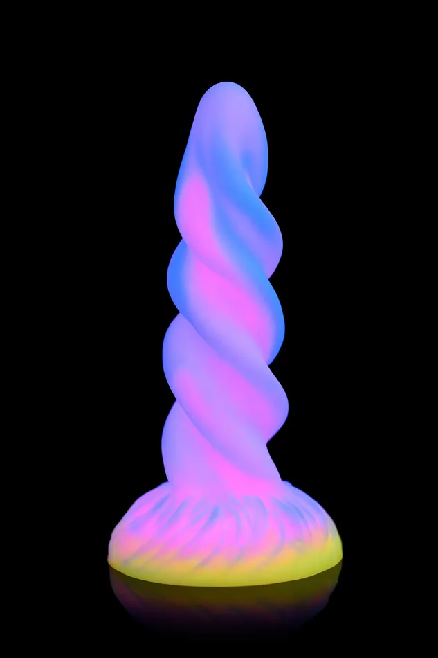 Moon Rider Unicorn Fantasy Ribbed Dildo - Glow In The Dark | XR Brands Female Sex Toys