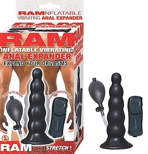 Nasstoys Anal Ram Inflatable Vibrating Anal Expander Black