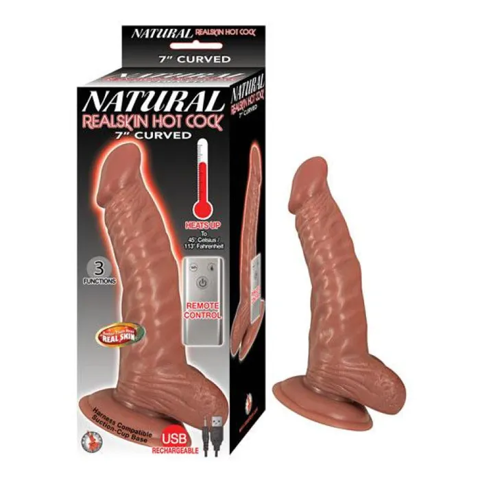 Nasstoys Natural Realskin Hot Cock Curved 7 Brown Dildos