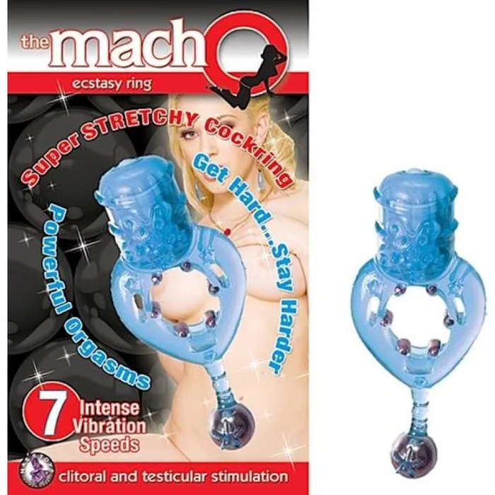 Nasstoys Vibrators The Macho Ecstasy Ring Blue