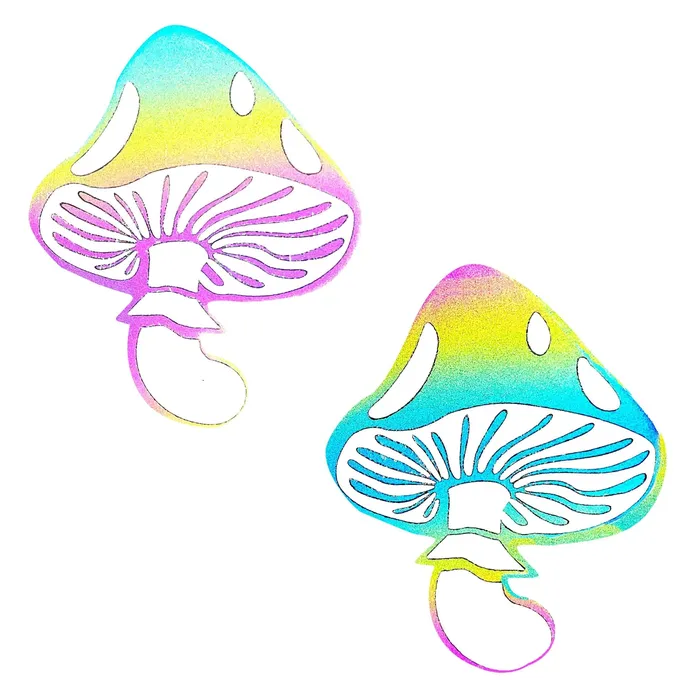 Neva Nude Rainbow Reflective Toadstool Nipple Cover Pasties Female Sex Toys