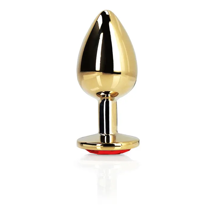 OUCH! Heart Gem Gold Butt Plug - Large-(ou807gld) | Shots Toys Anal