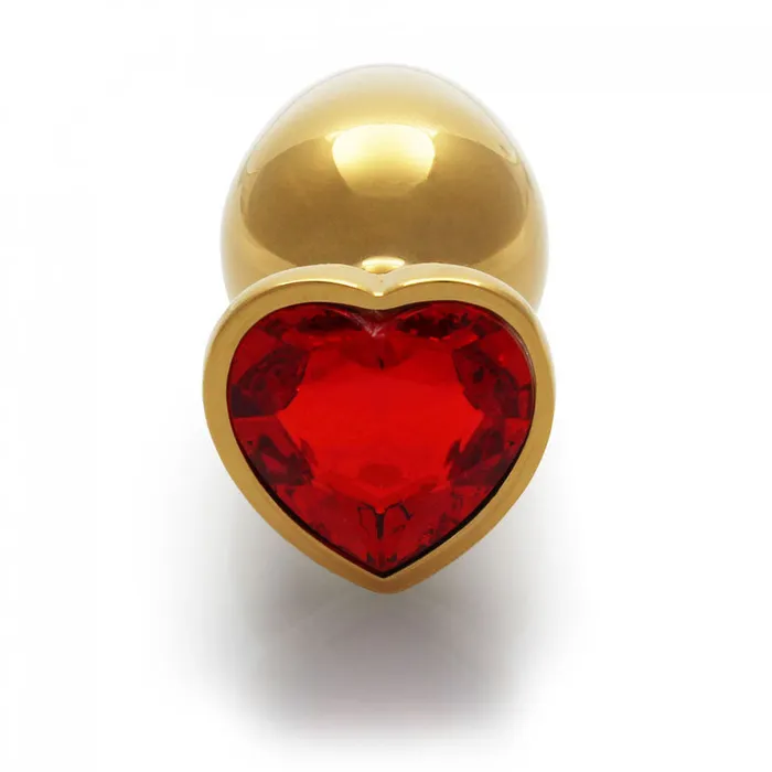 OUCH! Heart Gem Gold Butt Plug - Large-(ou807gld) | Shots Toys Anal