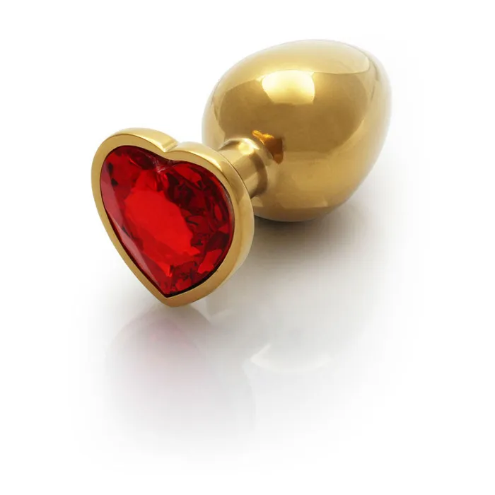 OUCH! Heart Gem Gold Butt Plug - Large-(ou807gld) | Shots Toys Anal