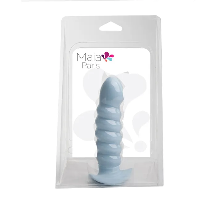 Paris Silicone Ribbed Dong Blue Maia Toys Dildos